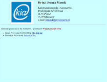 Tablet Screenshot of jmarnik.prz-rzeszow.pl